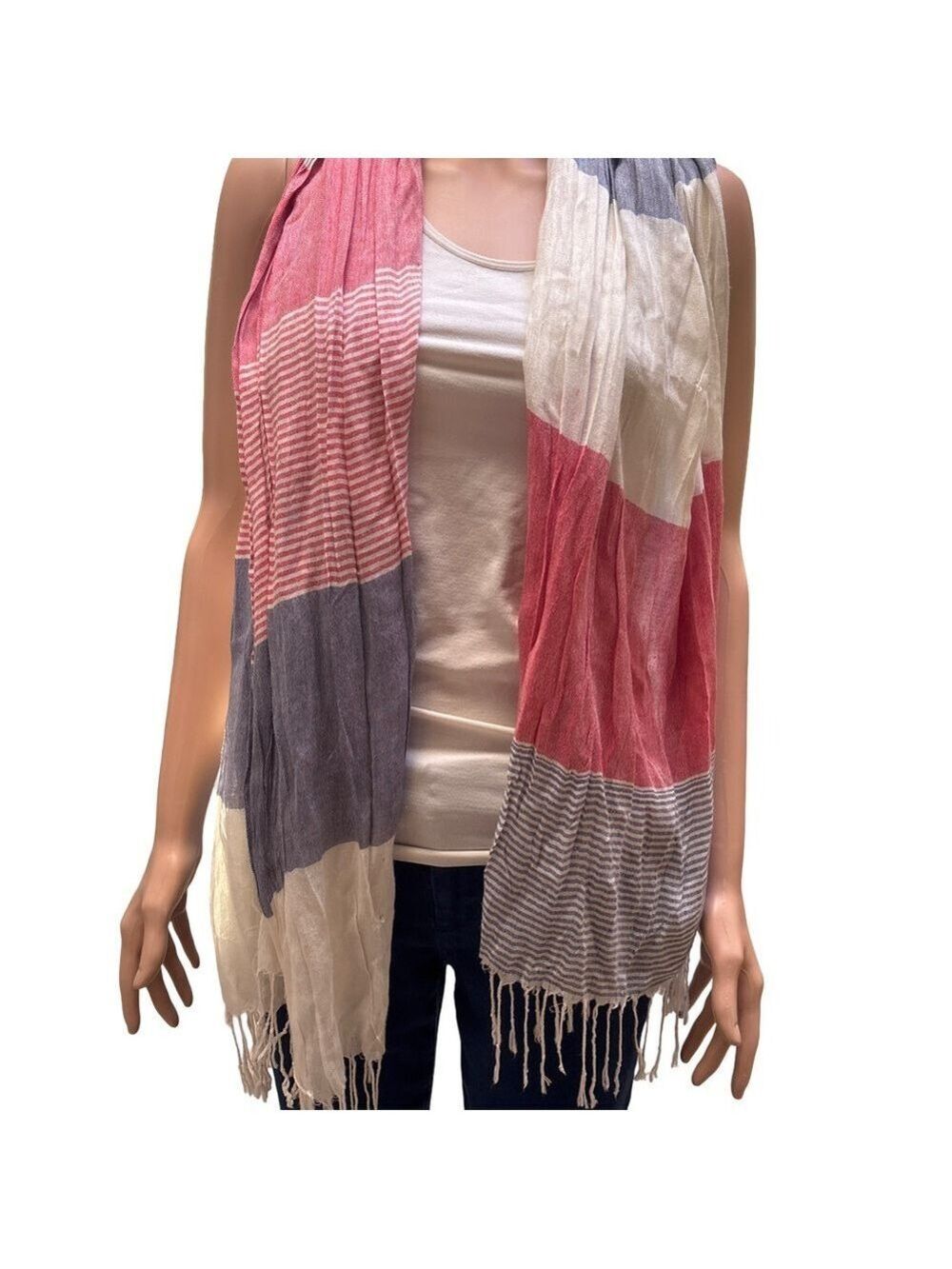 Colorful Striped Scarf - Picture 2 of 6